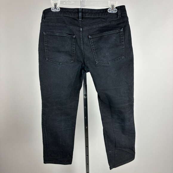 Acne Studios Womens Row Black Relaxed Crop Leg Jeans Denim Size 29/32 $248 - Picture 3 of 4